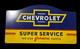 Porcelain Chevrolet Enamel Sign 36x20 Inches Double Sided