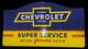 Porcelain Chevrolet Enamel Sign 36x20 Inches Double Sided