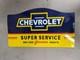 Porcelain Chevrolet Enamel Sign 36x20 Inches Double Sided