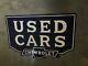 Porcelain Chevrolet Used Cars Enamel Sign 30x20 Inches Double Sided