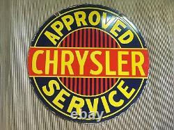 Porcelain Chrysler Enamel Sign 36x36 Inches Double Sided