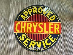 Porcelain Chrysler Enamel Sign 36x36 Inches Double Sided