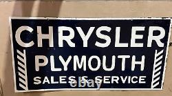 Porcelain Chrysler Enamel Sign 40x20 Inches Double Sided