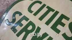 Porcelain Cities Service Enamel Sign Size 29 x 29 Inches Double Sided