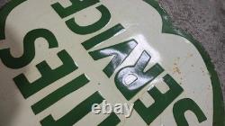 Porcelain Cities Service Enamel Sign Size 29 x 29 Inches Double Sided