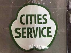 Porcelain City Service Enamel sign 36 x 36 inches double sided