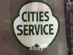 Porcelain City Service Enamel sign 36 x 36 inches double sided