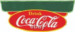 Porcelain Coca Cola Enamel Sign 36 Inches Double Sided