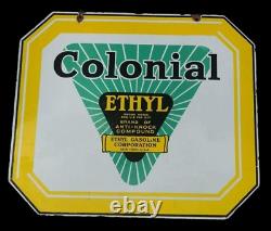 Porcelain Colonial Enamel Sign Size 24x24 Inches Double Sided