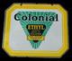 Porcelain Colonial Enamel Sign Size 24x24 Inches Double Sided
