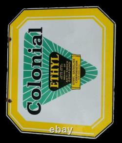 Porcelain Colonial Enamel Sign Size 24x24 Inches Double Sided