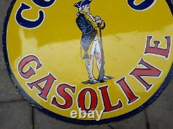 Porcelain Conoco Enamel Sign 30x30 Inches Double Sided