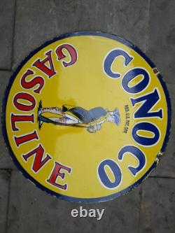 Porcelain Conoco Enamel Sign 36x36 Inches Double Sided