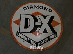 Porcelain D-x Enamel Sign 36 Inches Double Sided