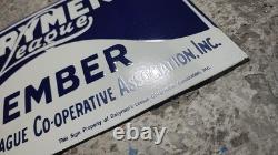 Porcelain Dairymen's Legue Enamel Sign Size 18 x 12 Inches Porcel double sided