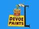 Porcelain Devoe Paints Enamel Sign Size 30x23.5 Inches Double Sided With Flange