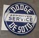 Porcelain Dodge Enamel Sign 18x18 Inches Double Sided With Flange