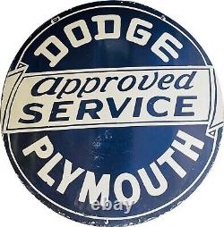 Porcelain Dodge Enamel Sign 30x30 Inches Double Sided