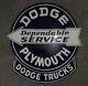 Porcelain Dodge Plymouth Truck 30 X 31 Inch Enamel Sign Double Sided Pre-owned