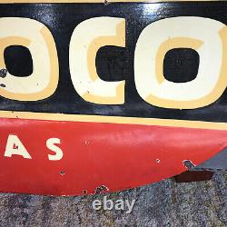 Porcelain Double Sided AMOCO American Gas Sign
