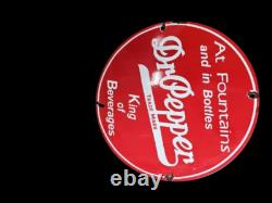 Porcelain Drpepper Enamel Sign 30x30 Inches Double Sided
