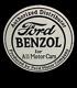 Porcelain Enamel Ford Benzol Sign 36x36 Inches Double Sided