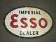 Porcelain Esso Imperial Enamel Sign 36 X 24 Inches Double Sided