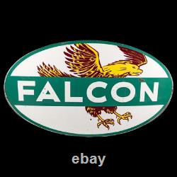 Porcelain Falcon Enamel Sign 36 Inches Double Sided