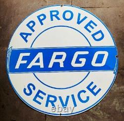 Porcelain Fargo Enamel Sign 36x36 Inches Double Sided