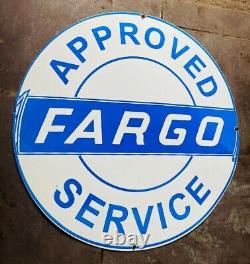 Porcelain Fargo Enamel Sign 36x36 Inches Double Sided