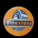 Porcelain Firestone Enamel Sign 30x30 Inches Double Sided