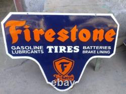 Porcelain Firestone Tires Enamel Sign 36 Inches Double Sided