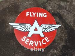 Porcelain Flying A Enamel Sign 36 Inches Double Sided