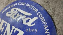 Porcelain Ford Bezol Enamel Sign Size 30 Inches Double Sided Porcelain Ford Bezol Enamel Sign Size 30 Inches Double Sided