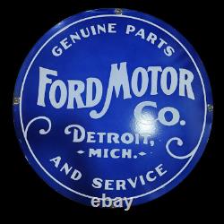 Porcelain Ford Enamel Sign 30x0 Inches Double Sided