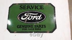 Porcelain Ford Enamel Sign 33x20 Inches Double Sided