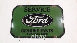 Porcelain Ford Enamel Sign 33x20 Inches Double Sided