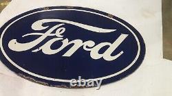 Porcelain Ford Enamel Sign 36x24 Inches Double Sided