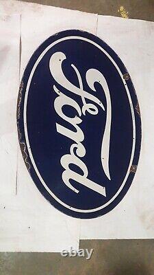 Porcelain Ford Enamel Sign 36x24 Inches Double Sided