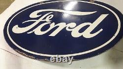 Porcelain Ford Enamel Sign 36x24 Inches Double Sided