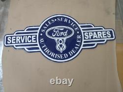 Porcelain Ford Enamel Sign 42x19 Inches Double Sided