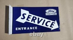 Porcelain Ford Enamel Sign Size 18 x 10 Inches Flange double sided