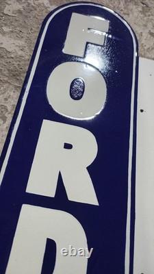 Porcelain Ford Enamel Sign Size 30 x 10 Inches Double sided Flange