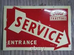 Porcelain Ford Tractor Enamel Sign 32x20 Inches Double Sided
