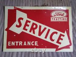 Porcelain Ford Tractor Enamel Sign 32x20 Inches Double Sided