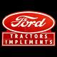 Porcelain Ford Tractors Enamel Sign 45 Inches Double Sided
