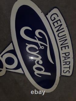 Porcelain Ford V8 Enamel Sign 42 Inches Double Sided