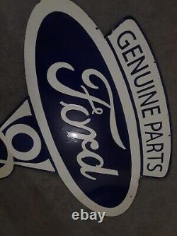 Porcelain Ford V8 Enamel Sign 42 Inches Double Sided