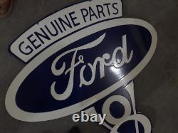 Porcelain Ford V8 Enamel Sign 42 Inches Double Sided
