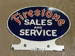 Porcelain Forestone Enamel Sign 28x16x2.5 Inches Double Sided